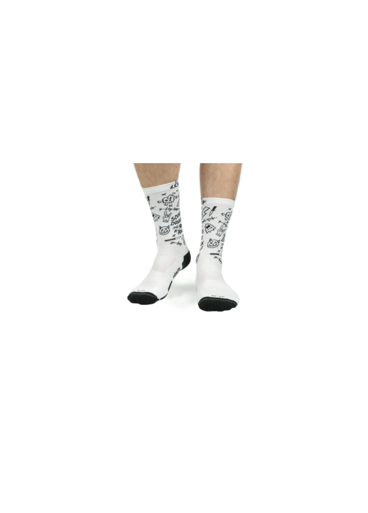 LCF CHAUSSETTES Coyote Graffiti Run Blanc U