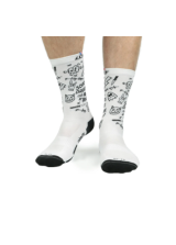LCF CHAUSSETTES Coyote Graffiti Run Blanc U