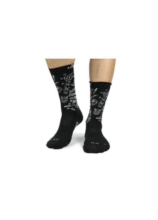 LCF CHAUSSETTES Coyote Graffiti Run Noir U