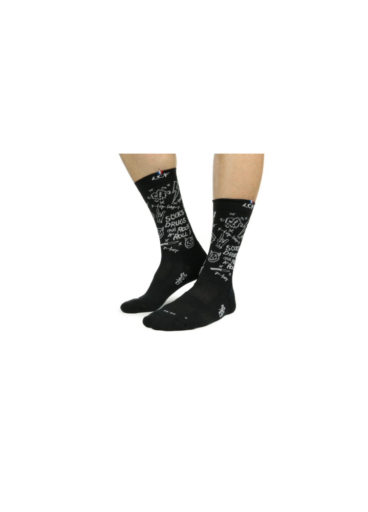 LCF CHAUSSETTES Coyote Graffiti Run Noir U