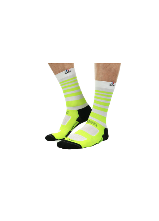 LCF CHAUSSETTES Coyote Acid RUN Jaune Fluo U