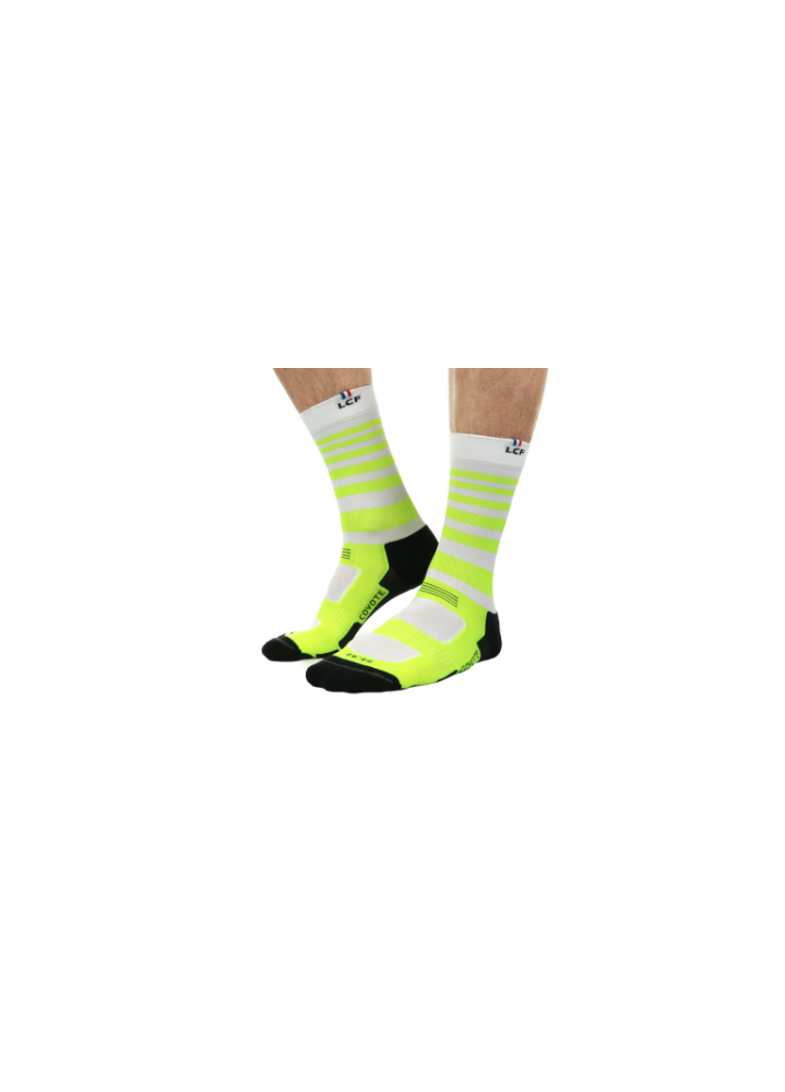 LCF CHAUSSETTES Coyote Acid RUN Jaune Fluo U