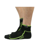 LCF CHAUSSETTES Coyote MID Run Noir/Jaune U