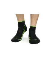 LCF CHAUSSETTES Coyote MID Run Noir/Jaune U