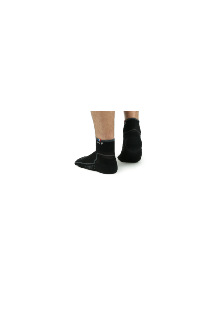 LCF CHAUSSETTES Coyote MID Run Noir/Gris M