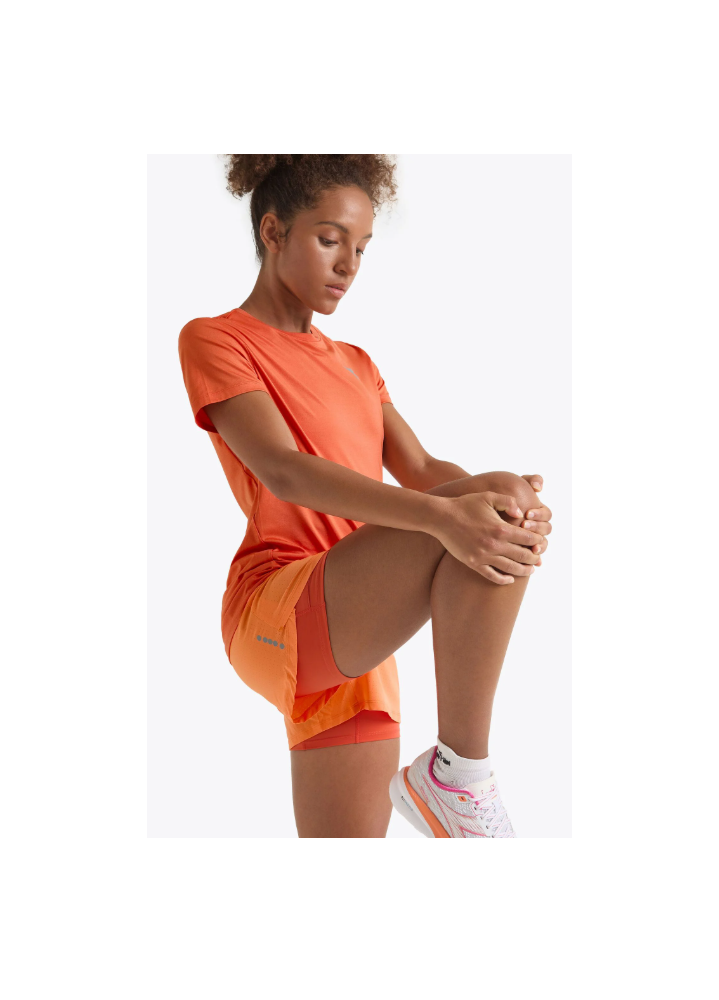 DIADORA SHORT 2IN1 5 RUN CREW W