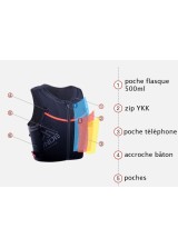 AONIJIE ZIPPER WRAP 10 L - SAC D'HYDRATION