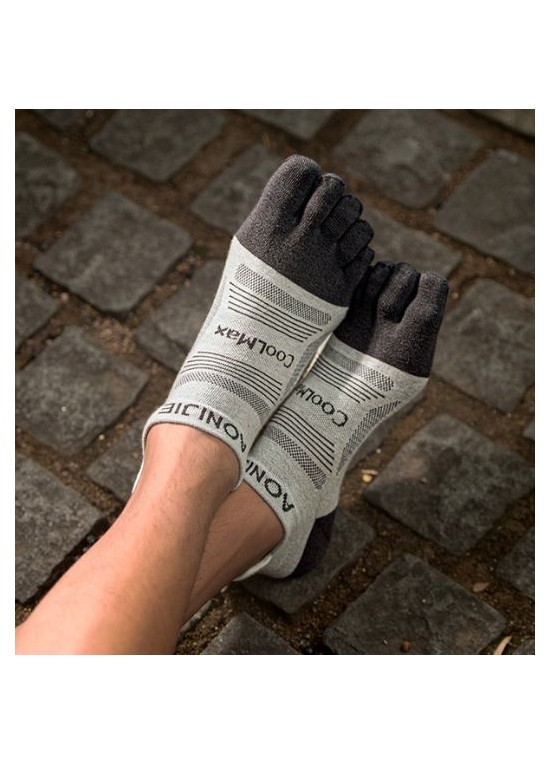 AONIJIE Chaussettes cinq orteils COOLMAX coupe basse