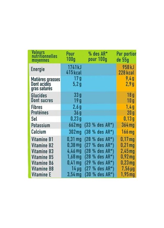 ANDROS SPORT Barre Hyper protéinée Chocolat Cacahuète 55g