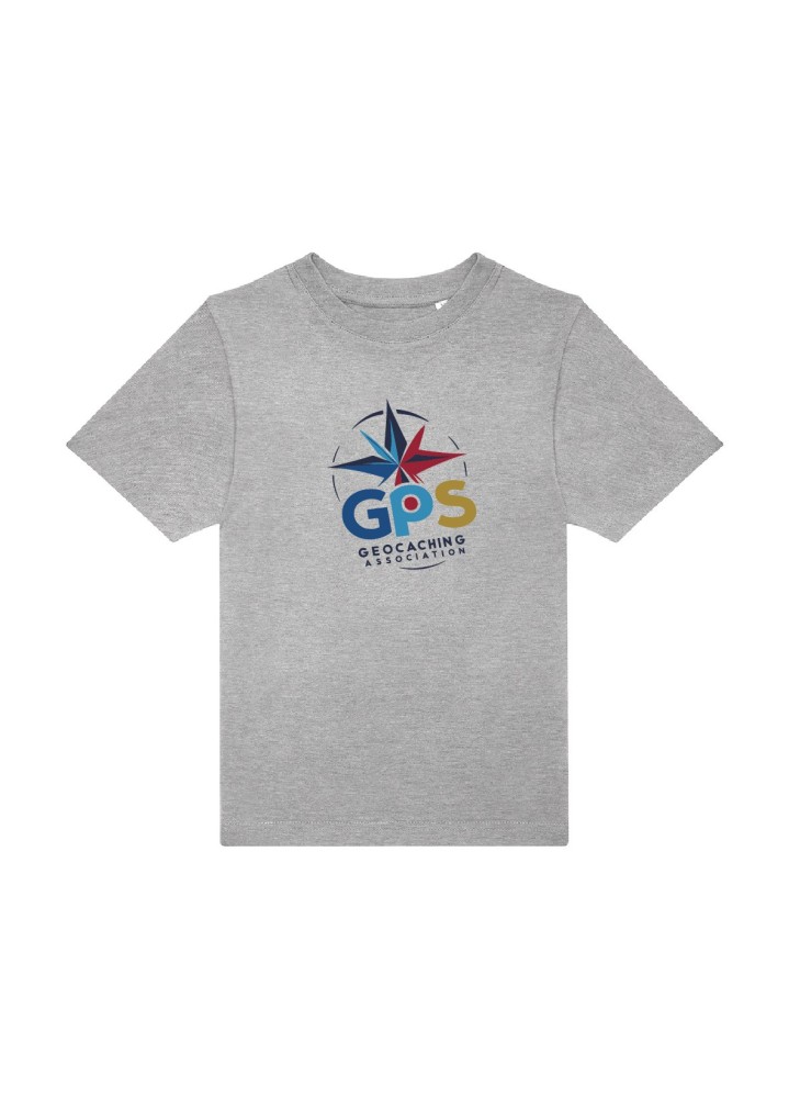 T-SHIRT FLOCAGE VENTRAL GPS GEOCACHING ENFANT