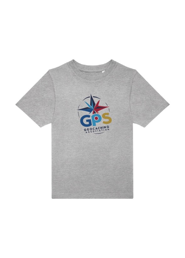 T-SHIRT FLOCAGE VENTRAL GPS GEOCACHING ENFANT