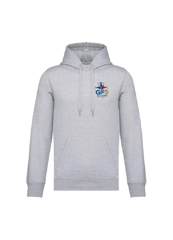 SWEAT À CAPUCHE COEUR+DOS GPS GEOCACHING UNISEXE