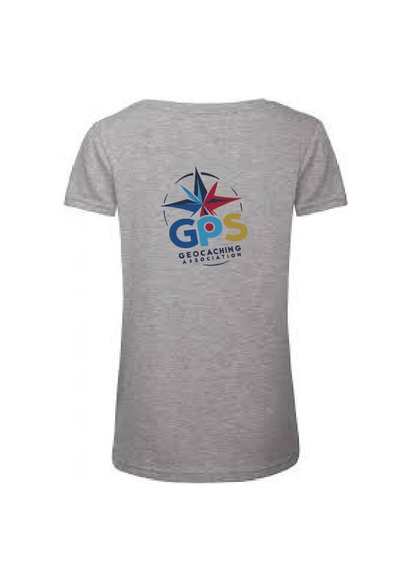 T-SHIRT FLOCAGE DOS GPS GEOCACHING FEMME