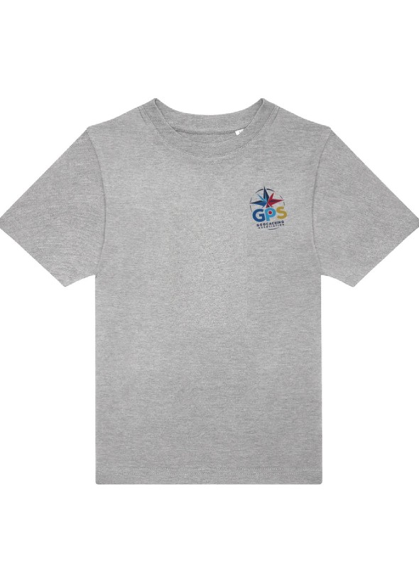 T-SHIRT FLOCAGE COEUR GPS GEOCACHING ENFANT
