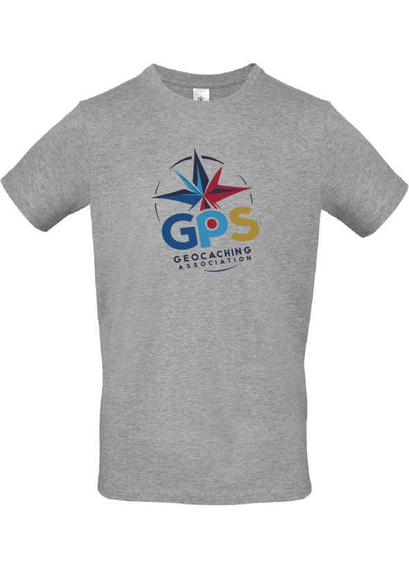 T-SHIRT FLOCAGE VENTRAL GPS GEOCACHING HOMME