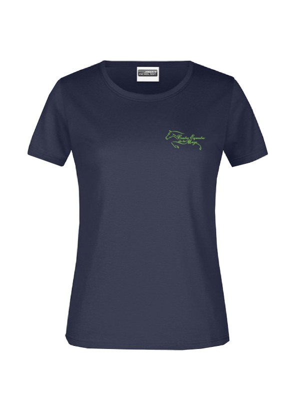T-SHIRT COTON FEMMES COEUR + DOS CENTRE ÉQUESTRE DE LA MUZE