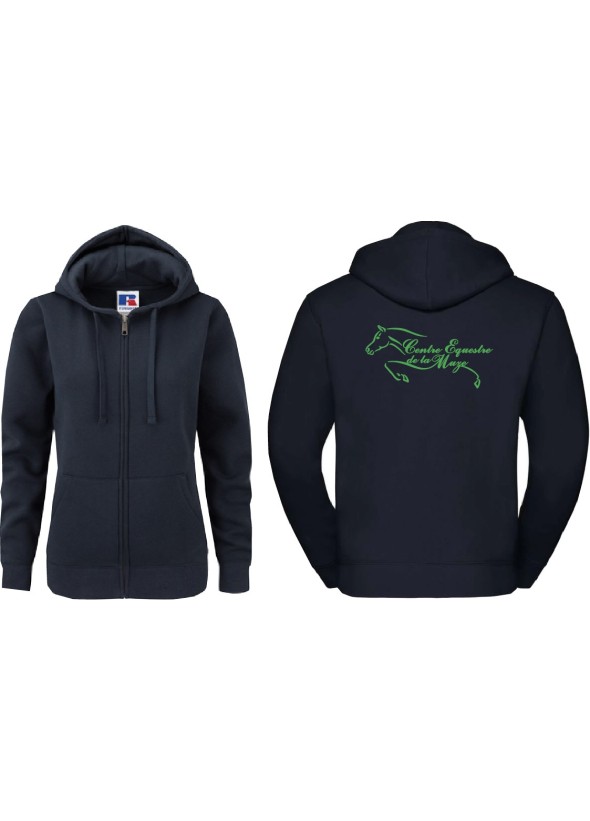 SWEAT À CAPUCHE FEMMES FLOCAGE DOS CENTRE ÉQUESTRE DE LA MUZE