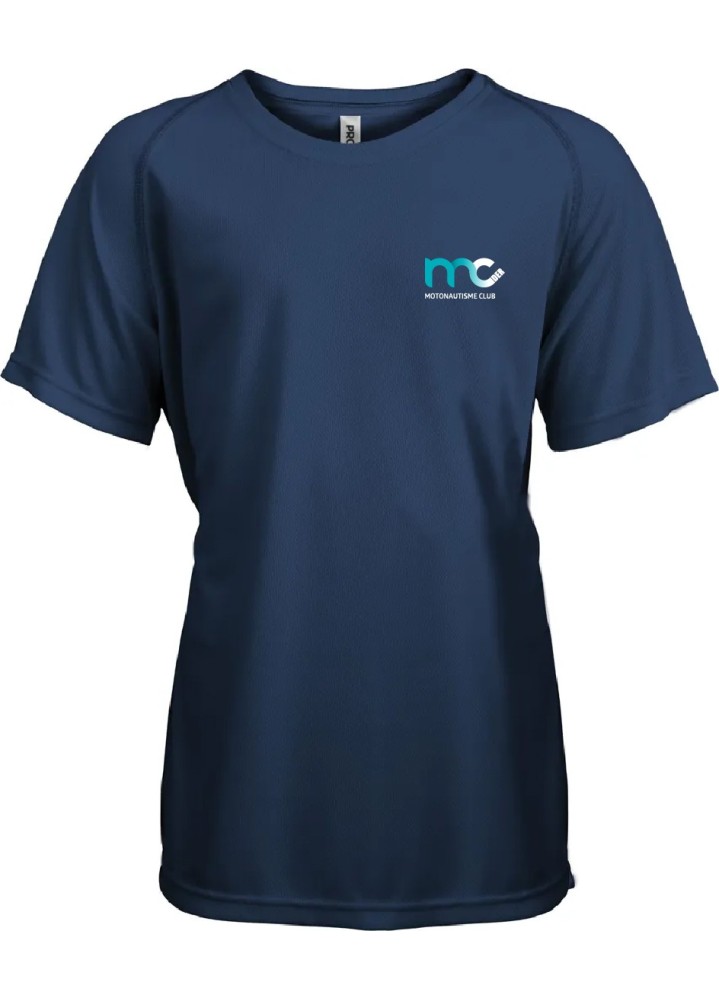 T-SHIRT RESPIRANT ENFANTS FLOCAGE COEUR MOTONAUTISME CLUB DU DER