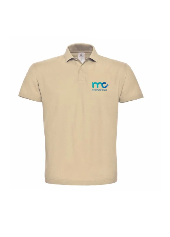 POLO COTON HOMMES FLOCAGE COEUR MOTONAUTISME CLUB DU DER
