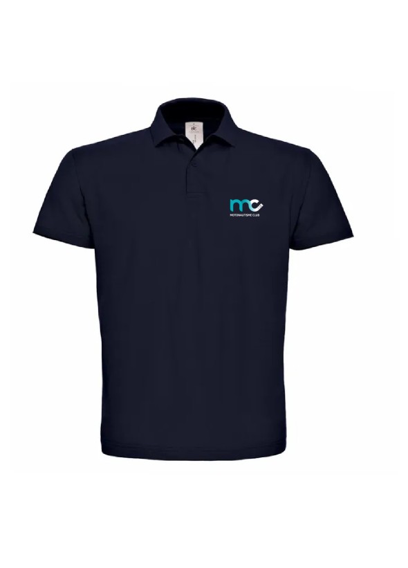 POLO COTON HOMMES FLOCAGE COEUR MOTONAUTISME CLUB DU DER