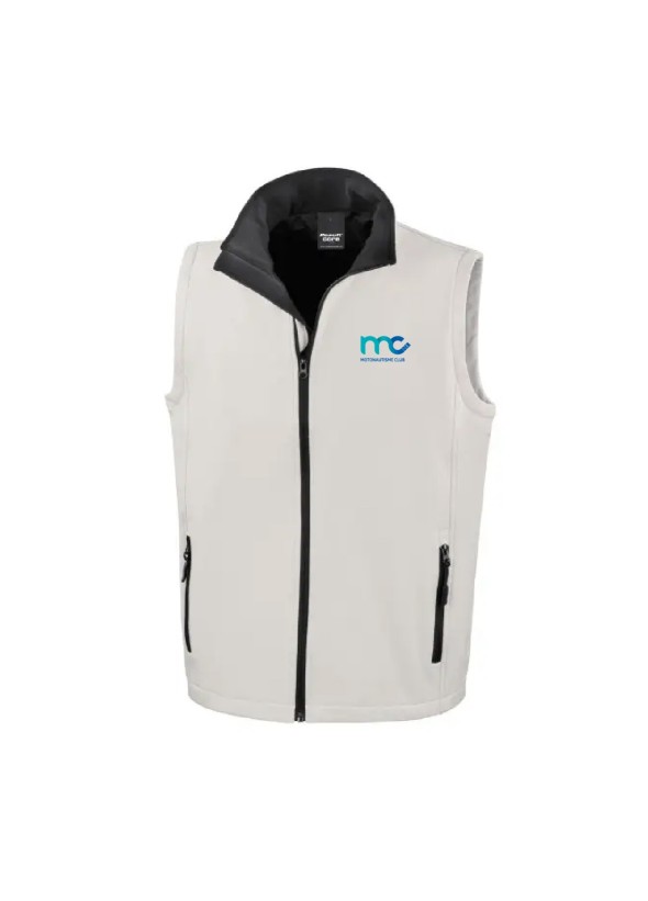 SOFTSHELL SANS MANCHES HOMMES FLOCAGE COEUR MOTONAUTISME CLUB DU DER