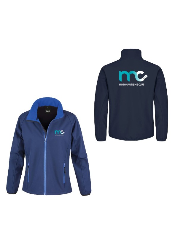 SOFTSHELL MANCHES LONGUES FEMMES COEUR + DOS MOTONAUTISME CLUB DU DER