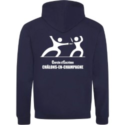 SWEAT BICOLORE FLOCAGE COEUR + DOS ADULTES CERCLE D'ESCRIME CHÂLONS