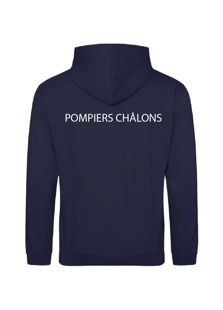 SWEAT À CAPUCHE FLOCAGE COEUR + DOS HOMME SDIS 51