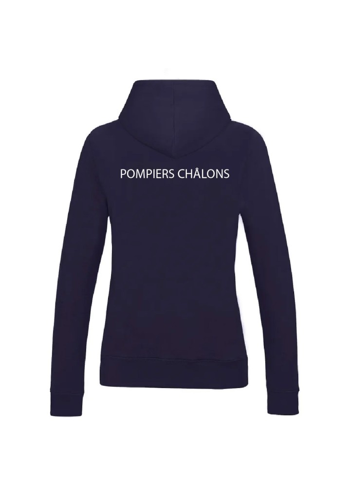 SWEAT À CAPUCHE FLOCAGE COEUR + DOS FEMME SDIS 51