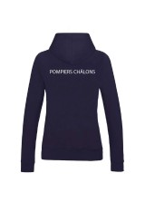 SWEAT À CAPUCHE FLOCAGE COEUR + DOS FEMME SDIS 51