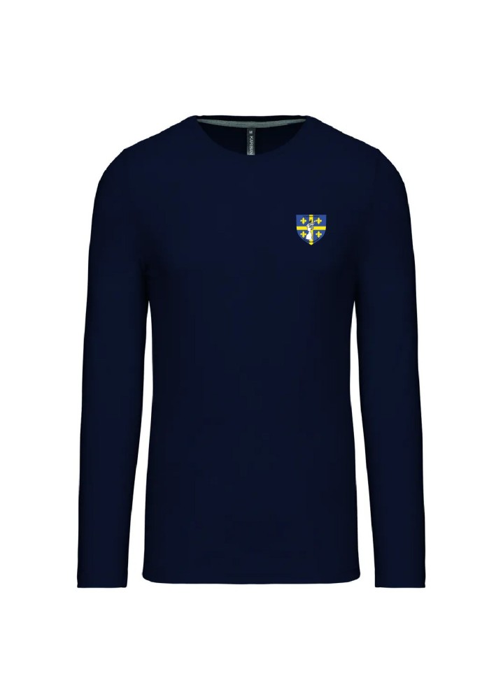 T-SHIRT MANCHES LONGUES HOMME FLOCAGE COEUR + DOS SDIS 51
