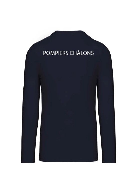 T-SHIRT MANCHES LONGUES HOMME FLOCAGE COEUR + DOS SDIS 51