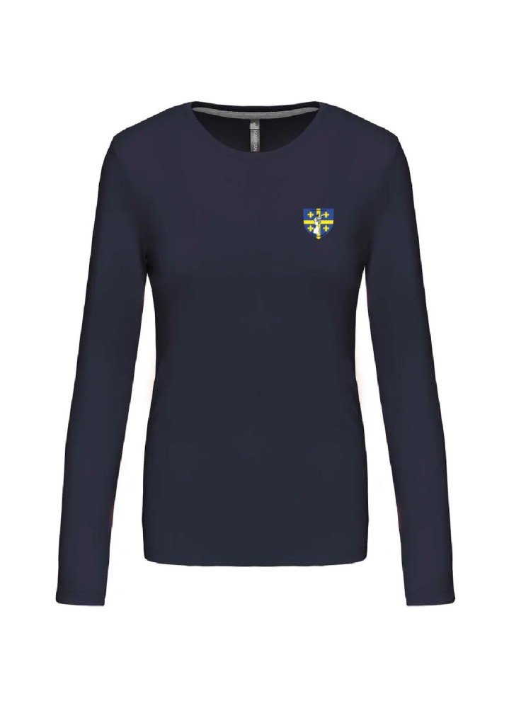 T-SHIRT MANCHES LONGUES FEMME FLOCAGE COEUR + DOS SDIS 51