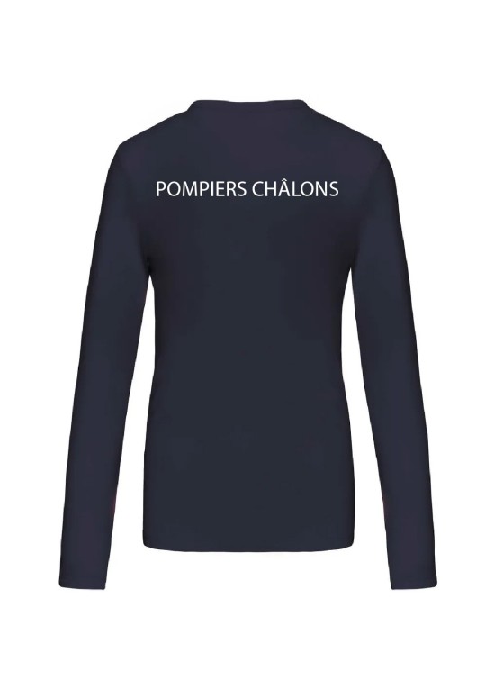 T-SHIRT MANCHES LONGUES FEMME FLOCAGE COEUR + DOS SDIS 51
