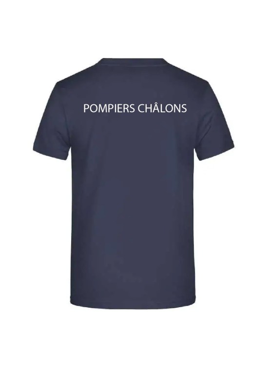 T-SHIRT COTON HOMME FLOCAGE COEUR + DOS SDIS 51
