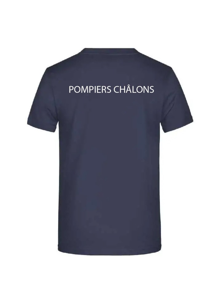 T-SHIRT COTON HOMME FLOCAGE COEUR + DOS SDIS 51