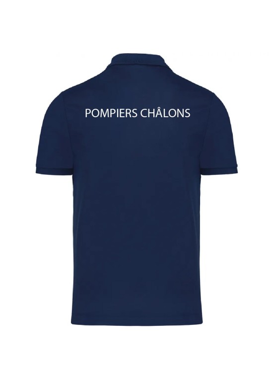 POLO MANCHES COURTES HOMME FLOCAGE COEUR + DOS SDIS 51