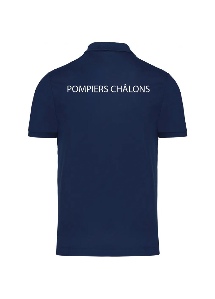 POLO MANCHES COURTES HOMME FLOCAGE COEUR + DOS SDIS 51