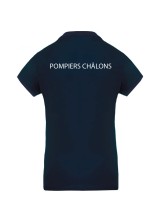 POLO MANCHES COURTES FEMME FLOCAGE COEUR + DOS SDIS 51