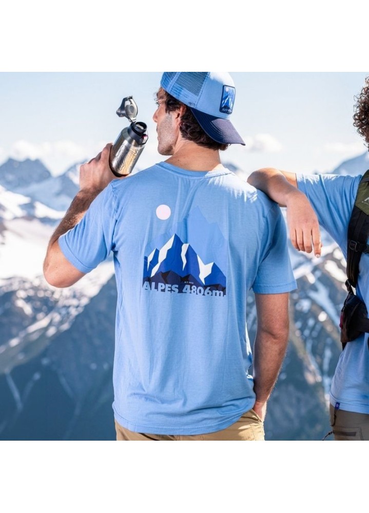 BV SPORT HAUT T-SHIRT TREK SUMMIT "LYOCELL" ALPES BLEU ADULTE