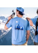 BV SPORT HAUT T-SHIRT TREK SUMMIT "LYOCELL" ALPES BLEU ADULTE
