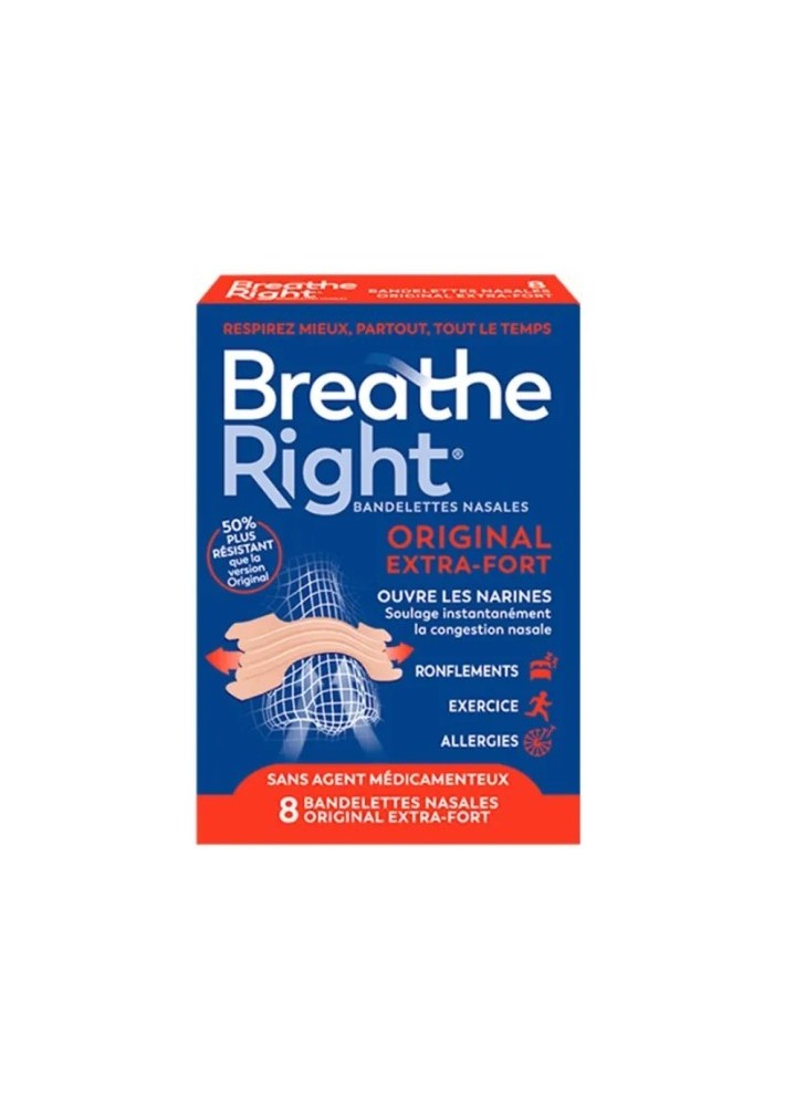 BREATHE RIGHT BANDELETTES NASALES ORIGINAL EXTRA FORT