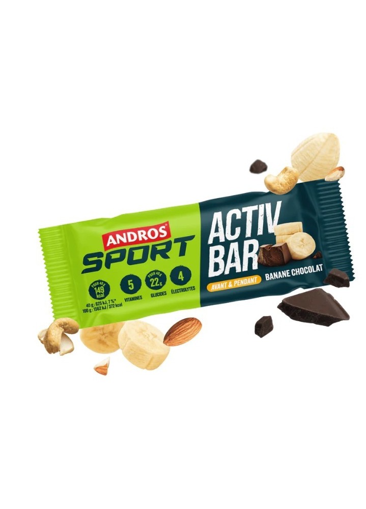 ANDROS SPORT ACTIV BAR BANANE CHOCOLAT