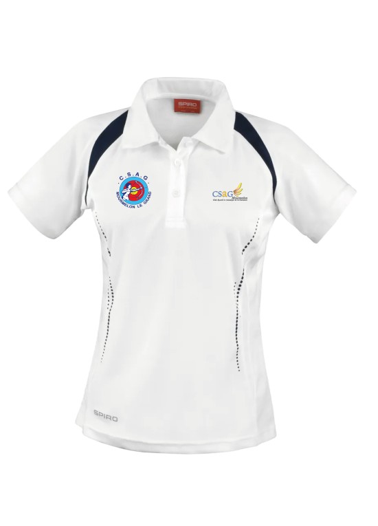 POLO RESPIRANT FEMME ANTI-COEUR+COEUR+DOS CSAG MOURMELON TIR