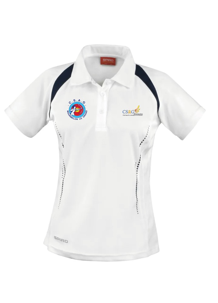 POLO RESPIRANT FEMME ANTI-COEUR+COEUR+DOS CSAG MOURMELON TIR