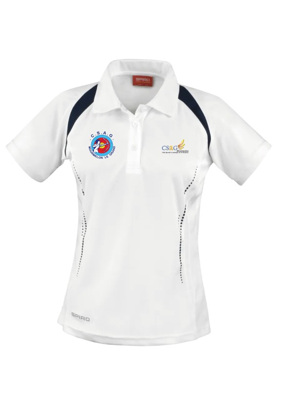 POLO RESPIRANT FEMME ANTI-COEUR+COEUR+DOS CSAG MOURMELON TIR