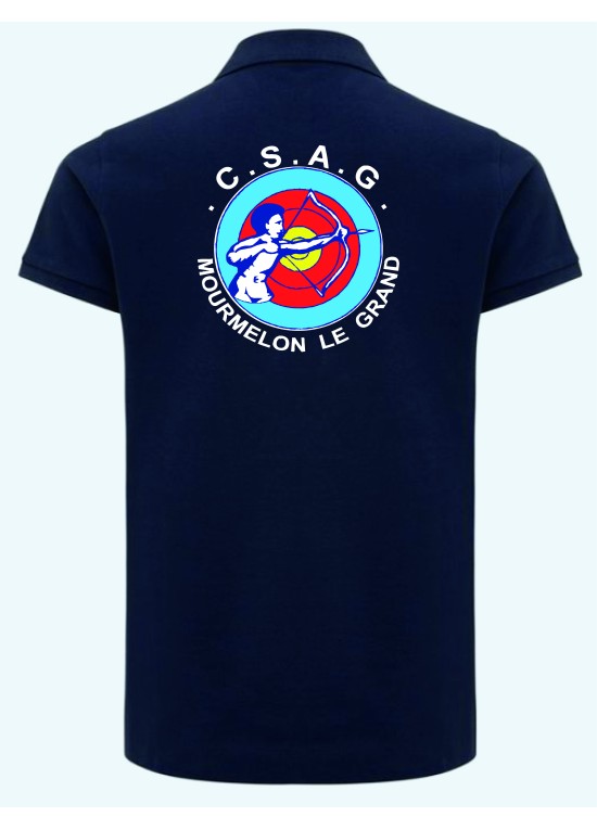 POLO COTON HOMME ANTI-COEUR+DOS CSAG MOURMELON TIR