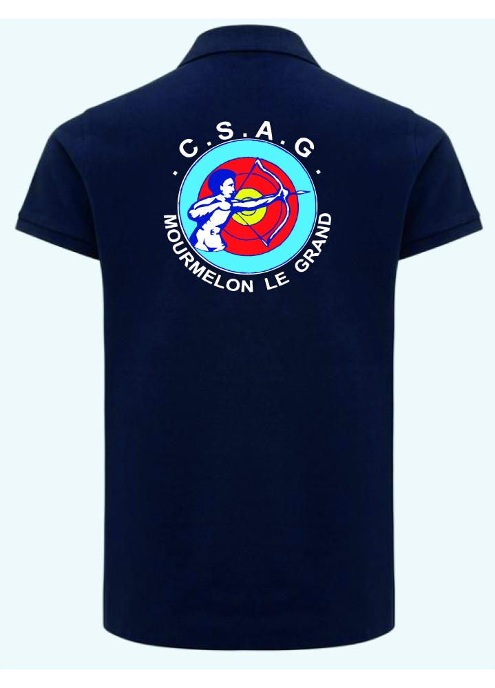 POLO COTON HOMME ANTI-COEUR+DOS CSAG MOURMELON TIR