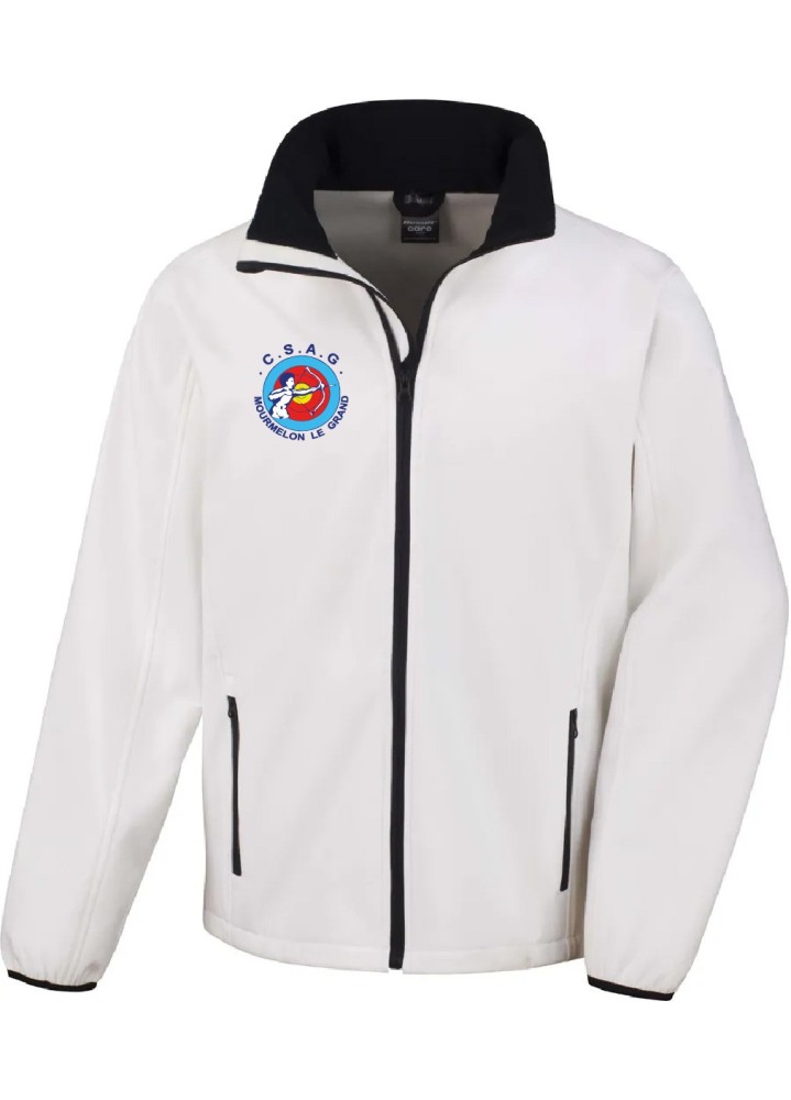 VESTE SOFSHELL HOMME ANTI-COEUR+DOS CSAG MOURMELON TIR