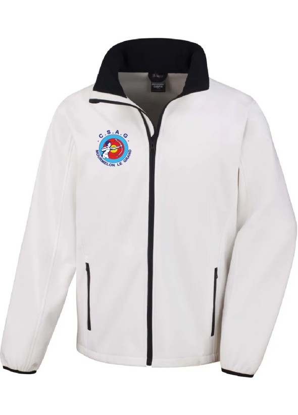 VESTE SOFSHELL HOMME ANTI-COEUR+DOS CSAG MOURMELON TIR